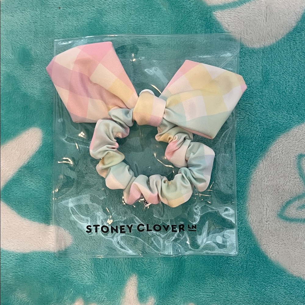 Stoney Clover Lane Pastel Plaid Hair Scrunchie